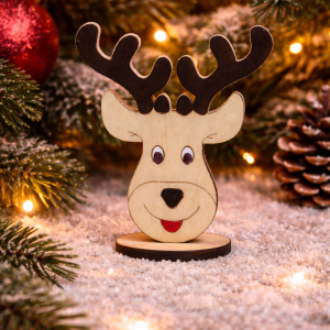 décoration de noël renne en bois