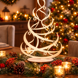 sapin de noel desing en bois